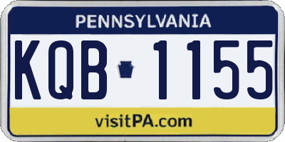 PA license plate KQB1155