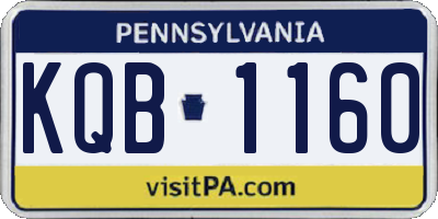 PA license plate KQB1160