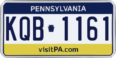 PA license plate KQB1161
