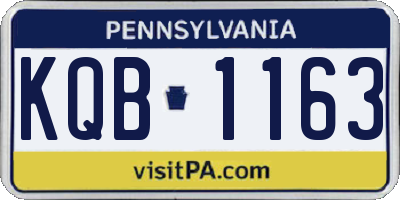 PA license plate KQB1163