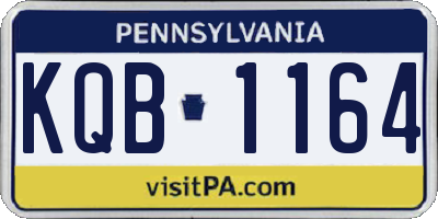 PA license plate KQB1164