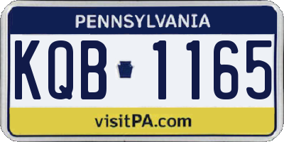 PA license plate KQB1165