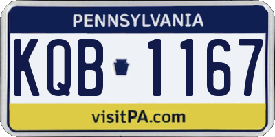PA license plate KQB1167