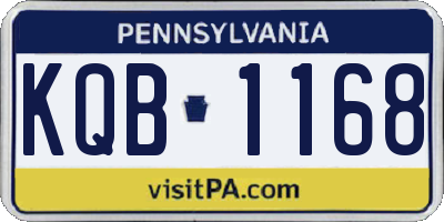 PA license plate KQB1168