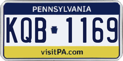 PA license plate KQB1169