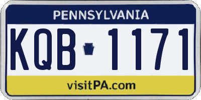 PA license plate KQB1171
