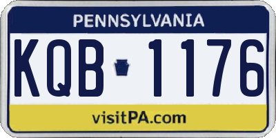 PA license plate KQB1176