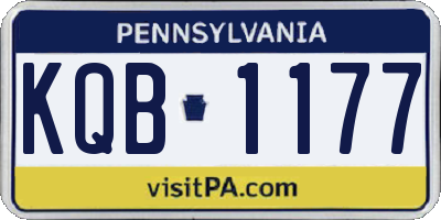 PA license plate KQB1177