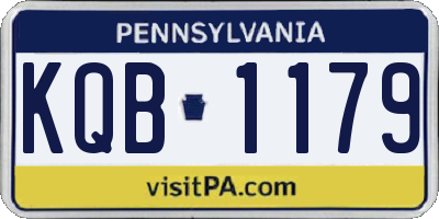 PA license plate KQB1179