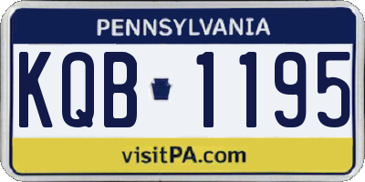 PA license plate KQB1195