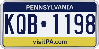PA license plate KQB1198