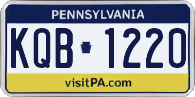 PA license plate KQB1220