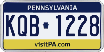 PA license plate KQB1228