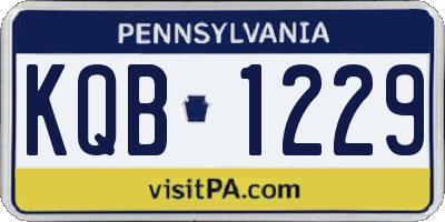 PA license plate KQB1229