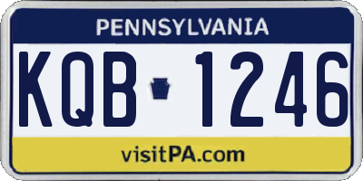 PA license plate KQB1246