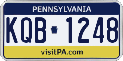 PA license plate KQB1248