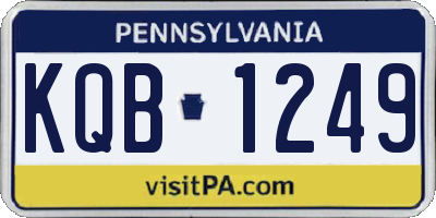 PA license plate KQB1249