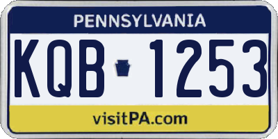 PA license plate KQB1253