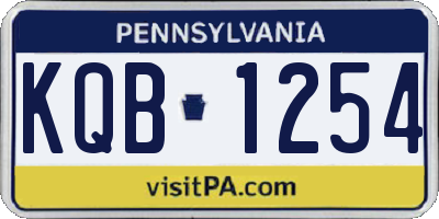 PA license plate KQB1254