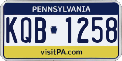 PA license plate KQB1258
