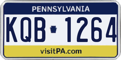 PA license plate KQB1264