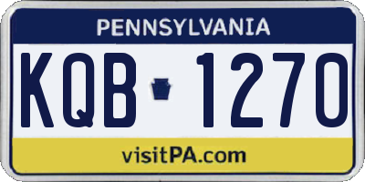 PA license plate KQB1270