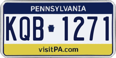 PA license plate KQB1271