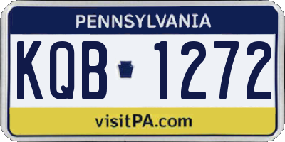 PA license plate KQB1272