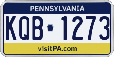 PA license plate KQB1273