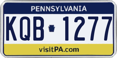 PA license plate KQB1277