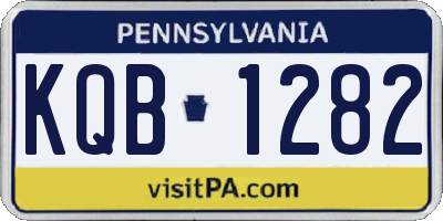 PA license plate KQB1282