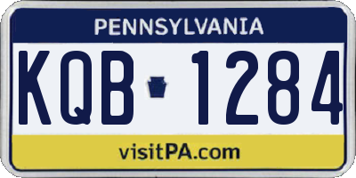 PA license plate KQB1284