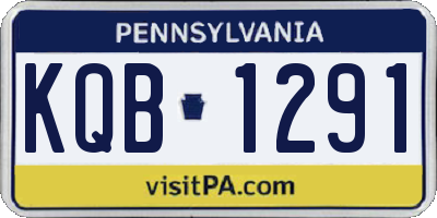 PA license plate KQB1291