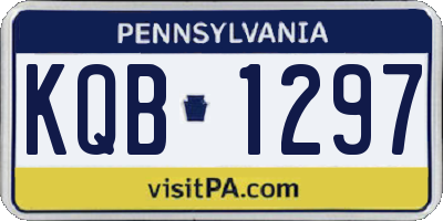 PA license plate KQB1297