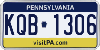 PA license plate KQB1306