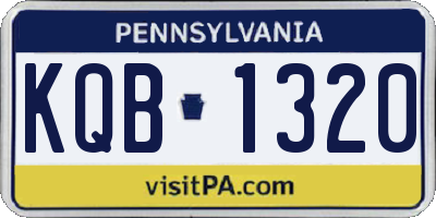PA license plate KQB1320