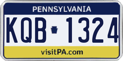 PA license plate KQB1324
