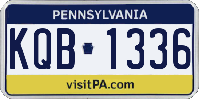 PA license plate KQB1336