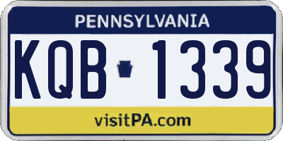 PA license plate KQB1339