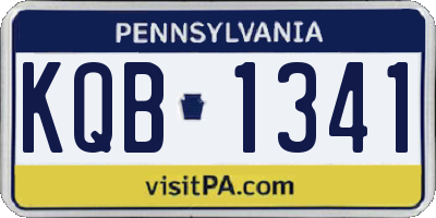 PA license plate KQB1341