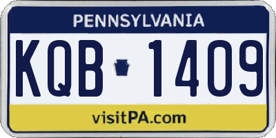 PA license plate KQB1409