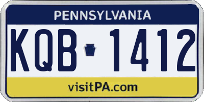 PA license plate KQB1412