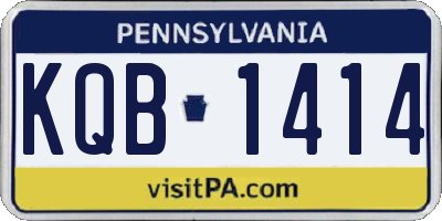 PA license plate KQB1414