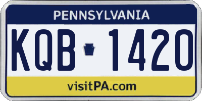 PA license plate KQB1420