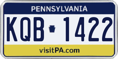 PA license plate KQB1422