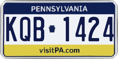 PA license plate KQB1424