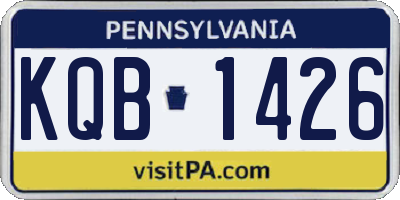 PA license plate KQB1426