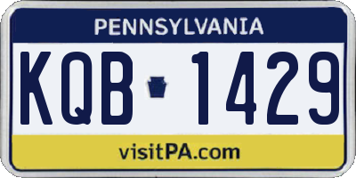 PA license plate KQB1429