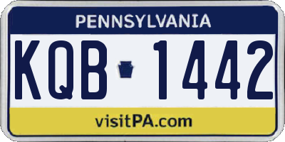 PA license plate KQB1442