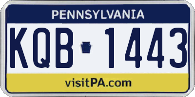 PA license plate KQB1443